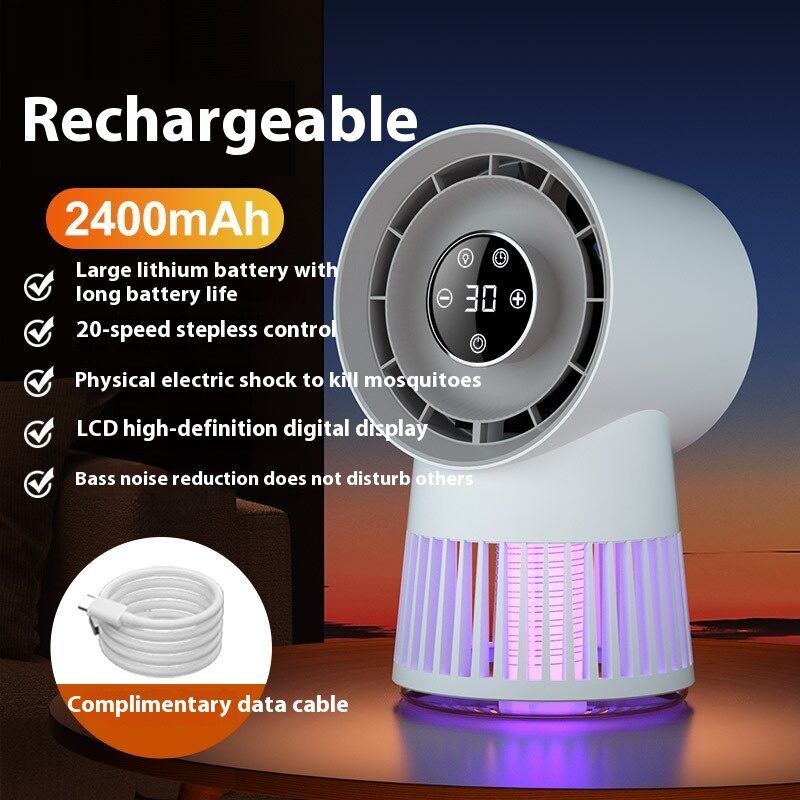 Creative 2-in-1 Mosquito Killing Mini Desk Fan Electric