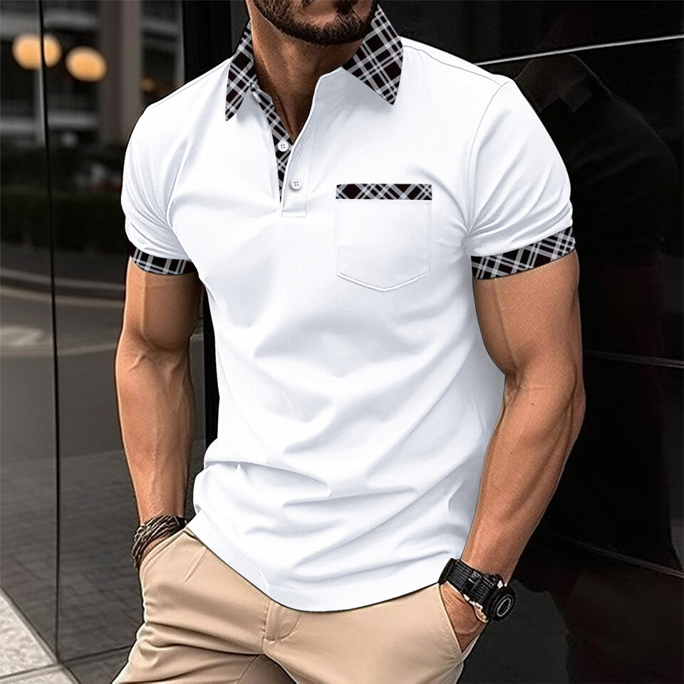 European And American Ins Color Matching Plaid Short
