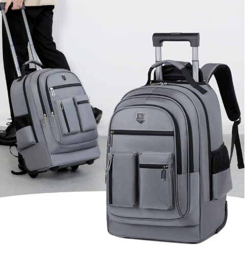 Trolley Backpack Ultra-light Bag Large Capacity Single-directional Wheel