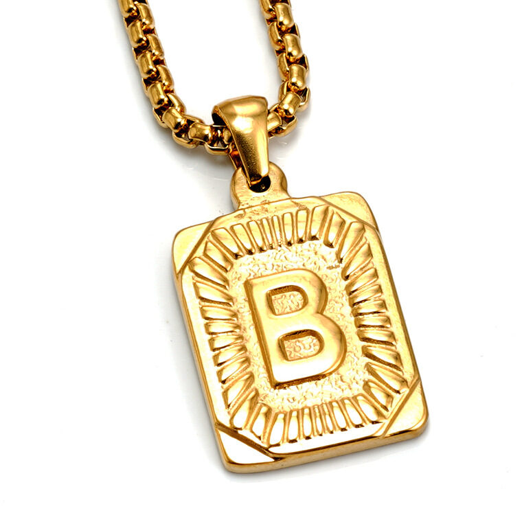 European And American Fashion Men's All-stainless Steel Letter
