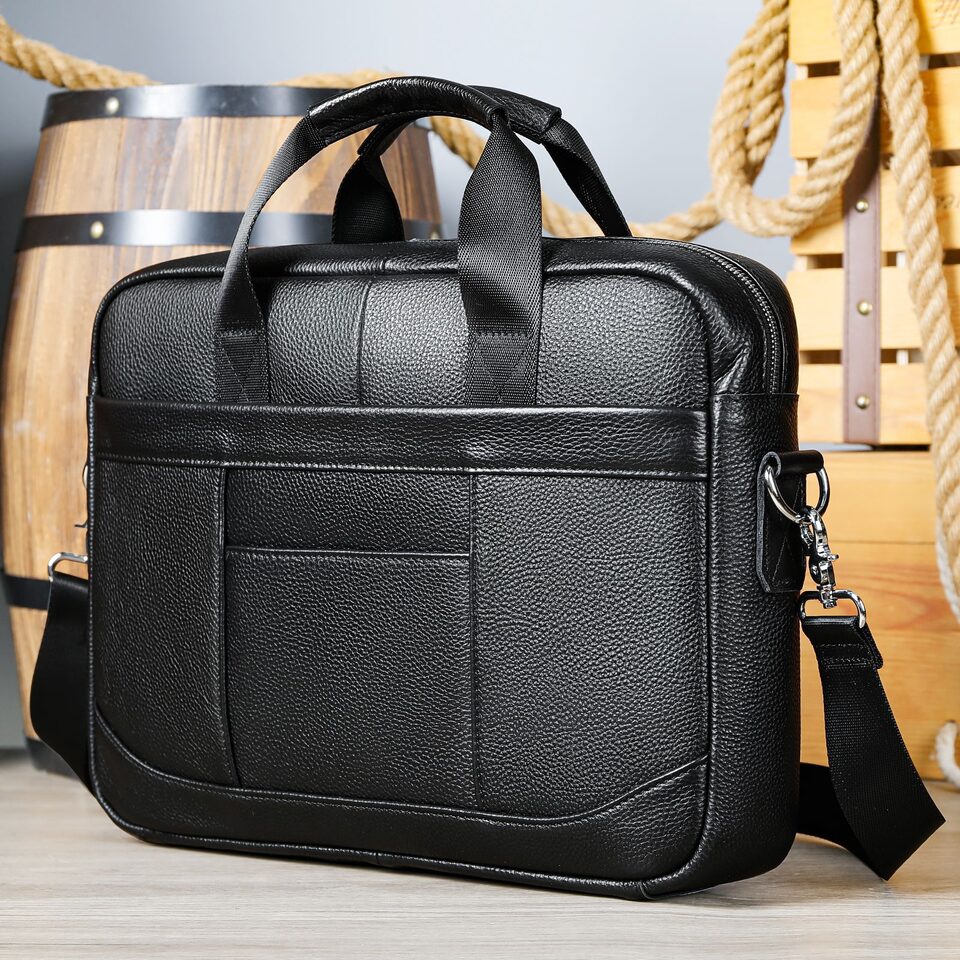 Men's Official Document Leather Casual Computer Bag Shoulder