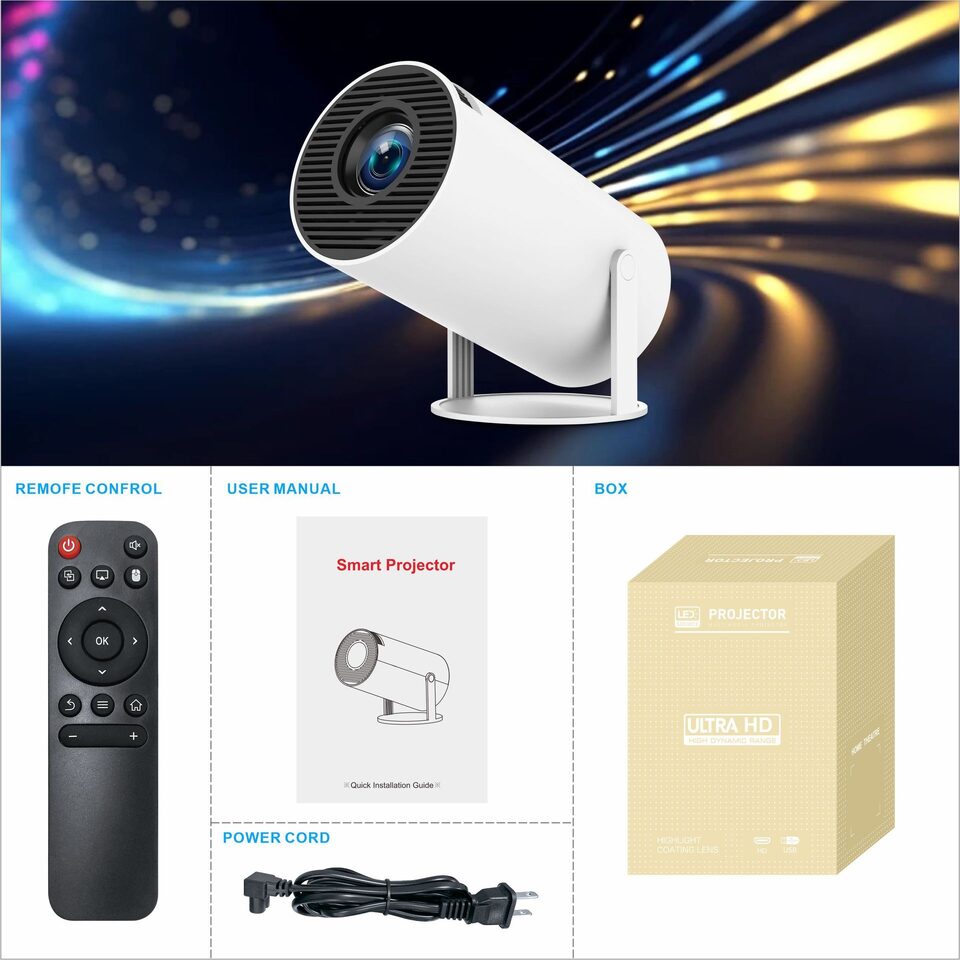 HY300 Pro Projector Home Theater Entertainment Portable Small
