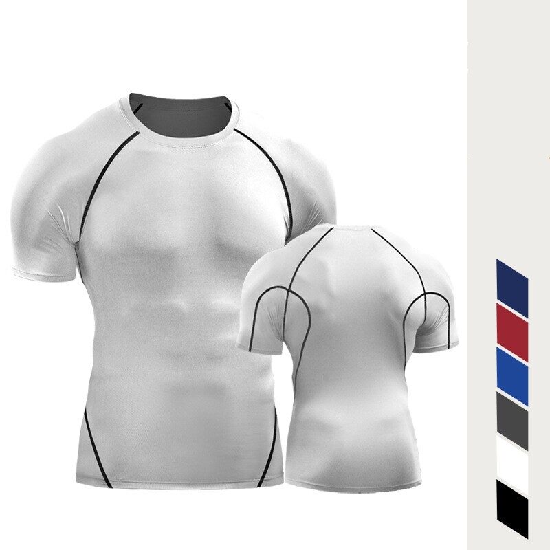 Workout Clothes Short Sleeve Men Quick Drying Exercise