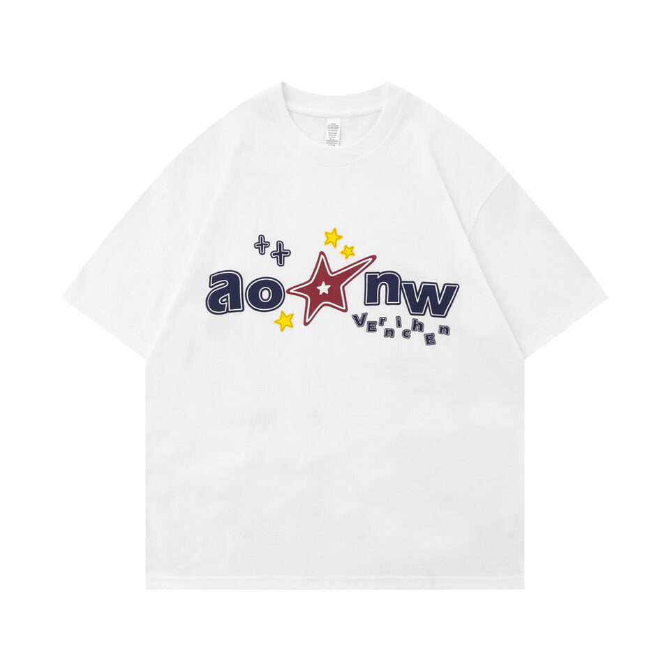 Letter Xingx Printed Short Sleeve Men Clothing Summer