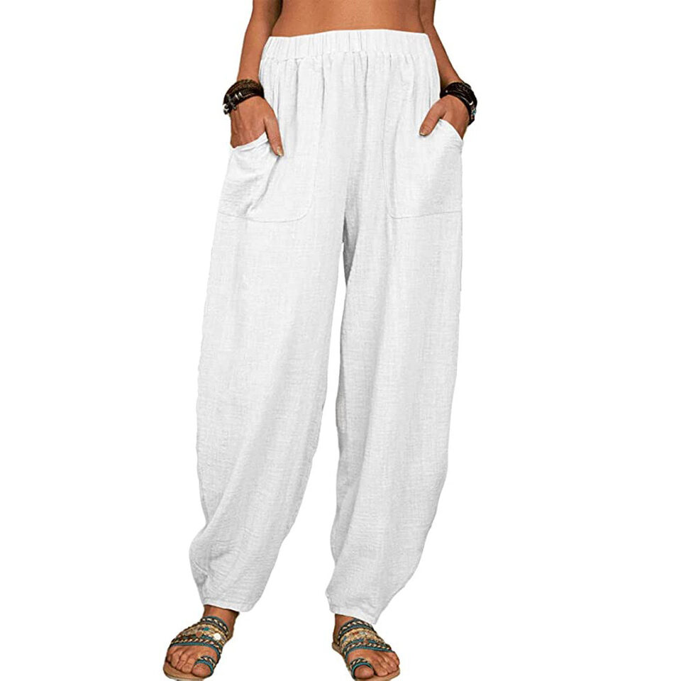Casual Loose Harem Pants Summer Fashion Solid Color