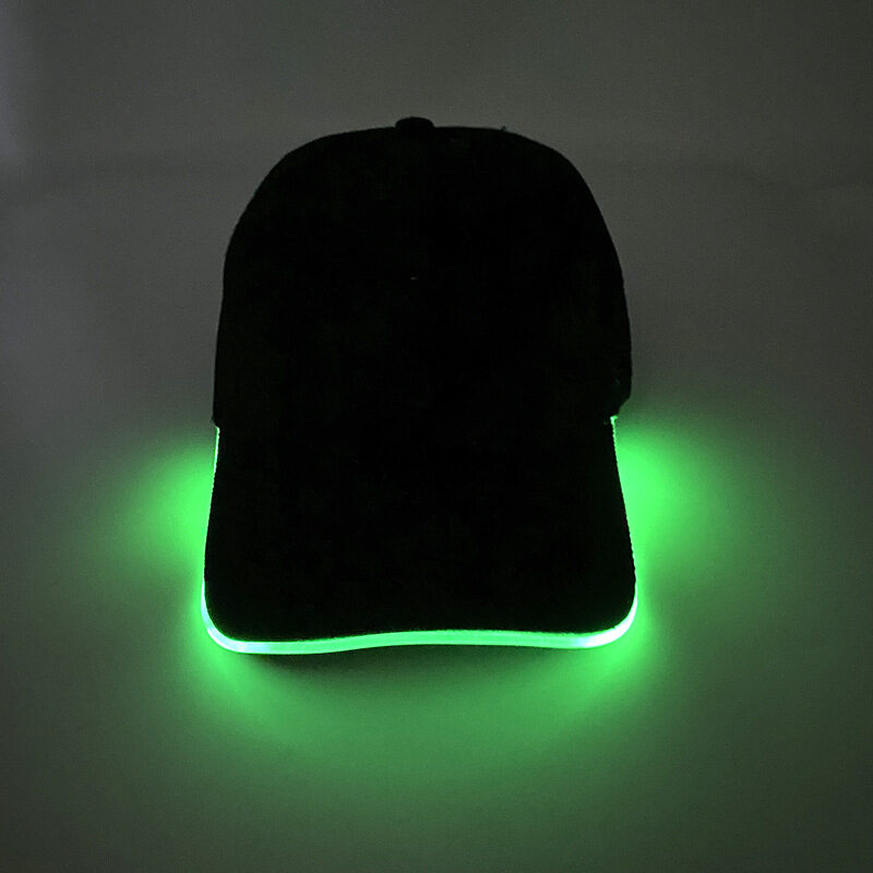 Sources LED Optical Fiber Luminous Peaked Cap Flashing