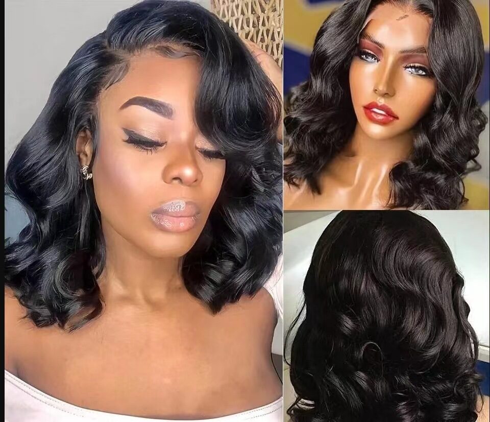 Women's Fashion Black Split Short Curly Hair Synthetic