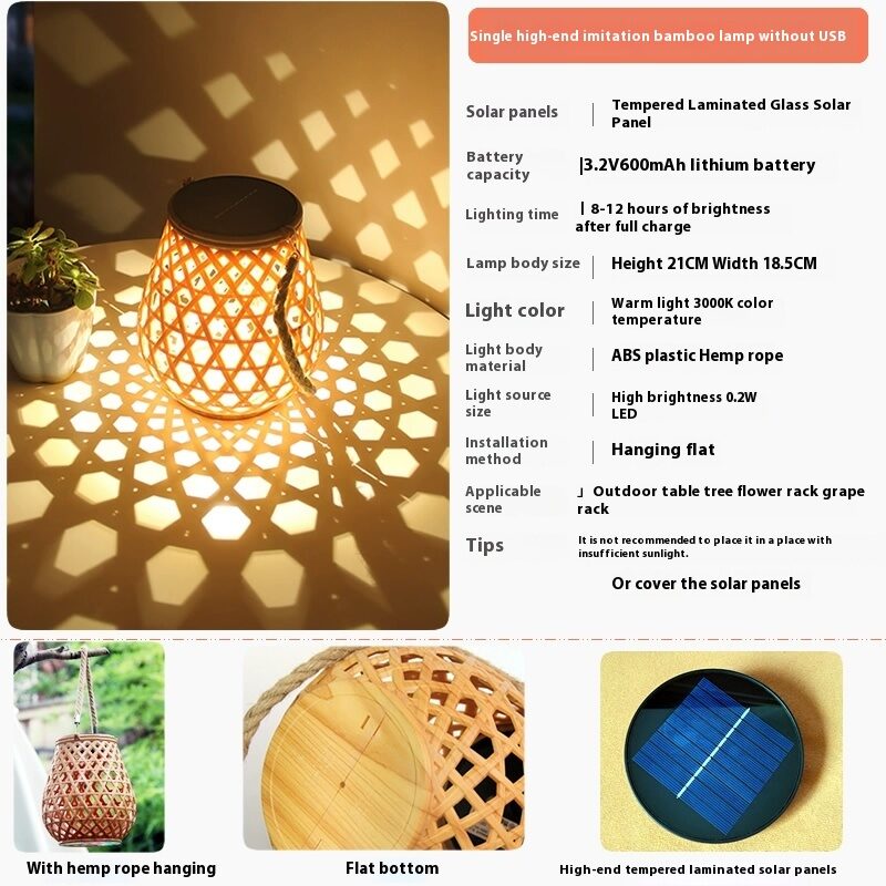Outdoor Solar Lantern Lights Waterproof High Brightness Hanging