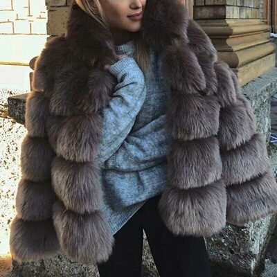 Women Luxury Winter Warm Fluffy Faux Fur Short