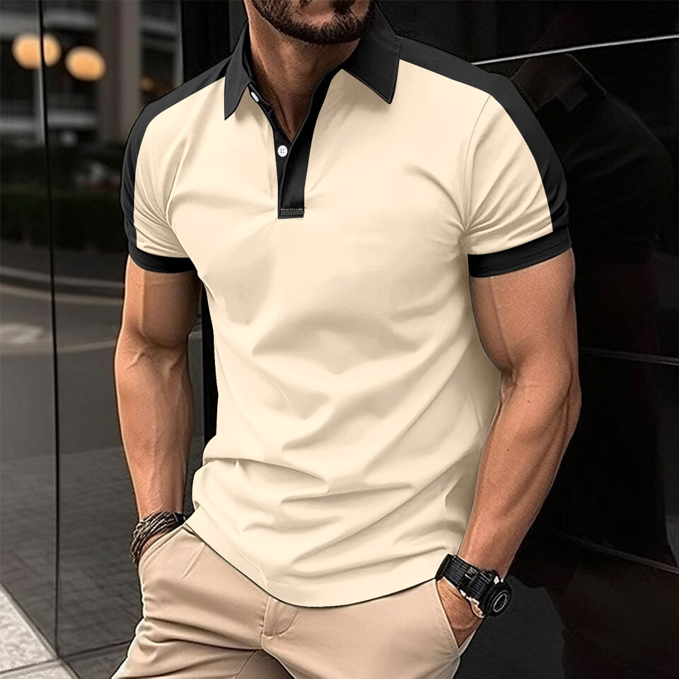Men's Short Sleeve Business Shirt Summer Casual Polo