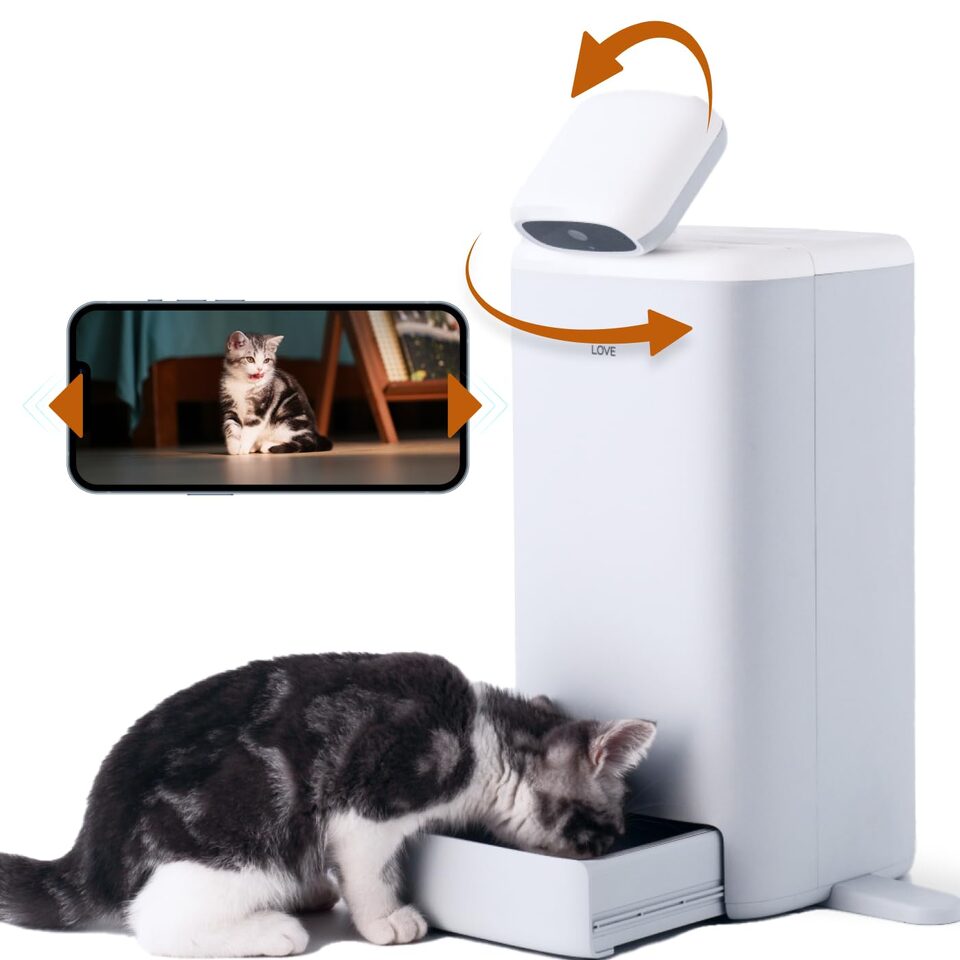 Automatic Cat Feeder Camera Timed Pet Portion Control