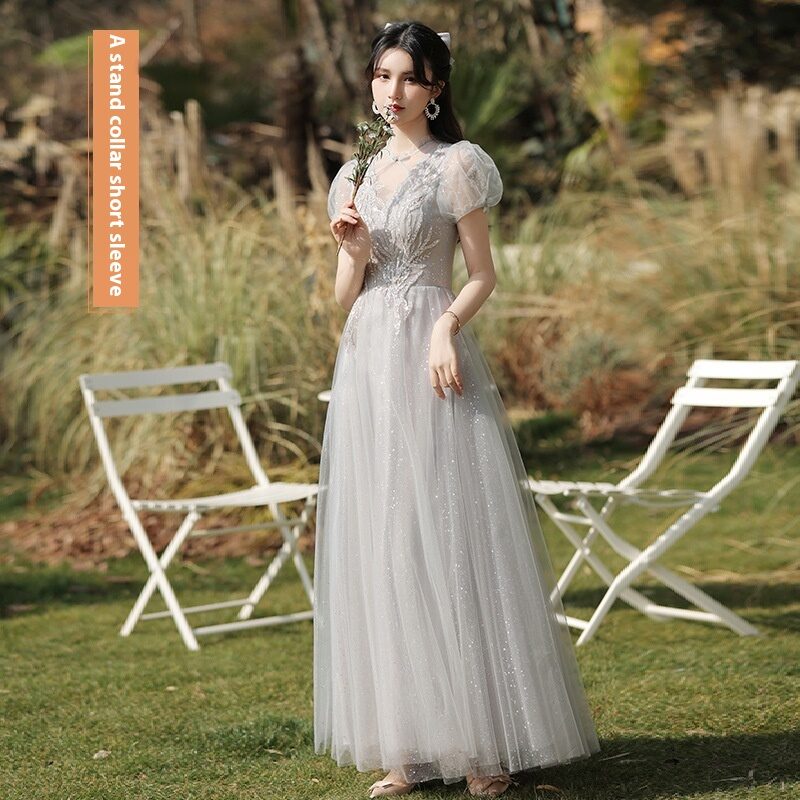 Dress Sisters Female Gray Slim Fit Girlfriend Clothes