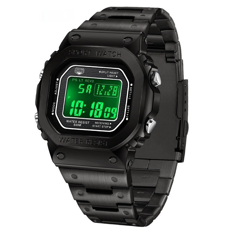 Alarm Clock Multifunctional Sport Watch Square Fashion Hand-lifting
