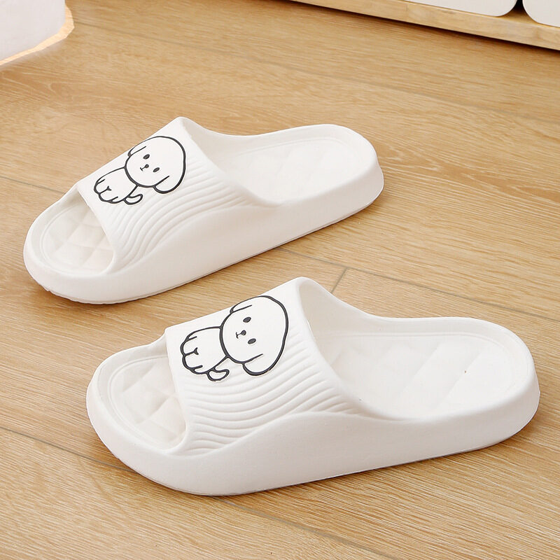 Cute Cartoon Dog Slippers Summer Solid Color Non-slip