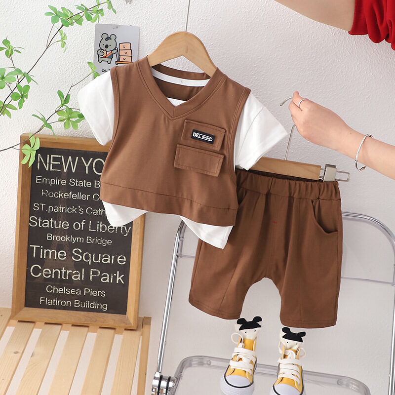 Boys Summer Suit Short Sleeve Clothes