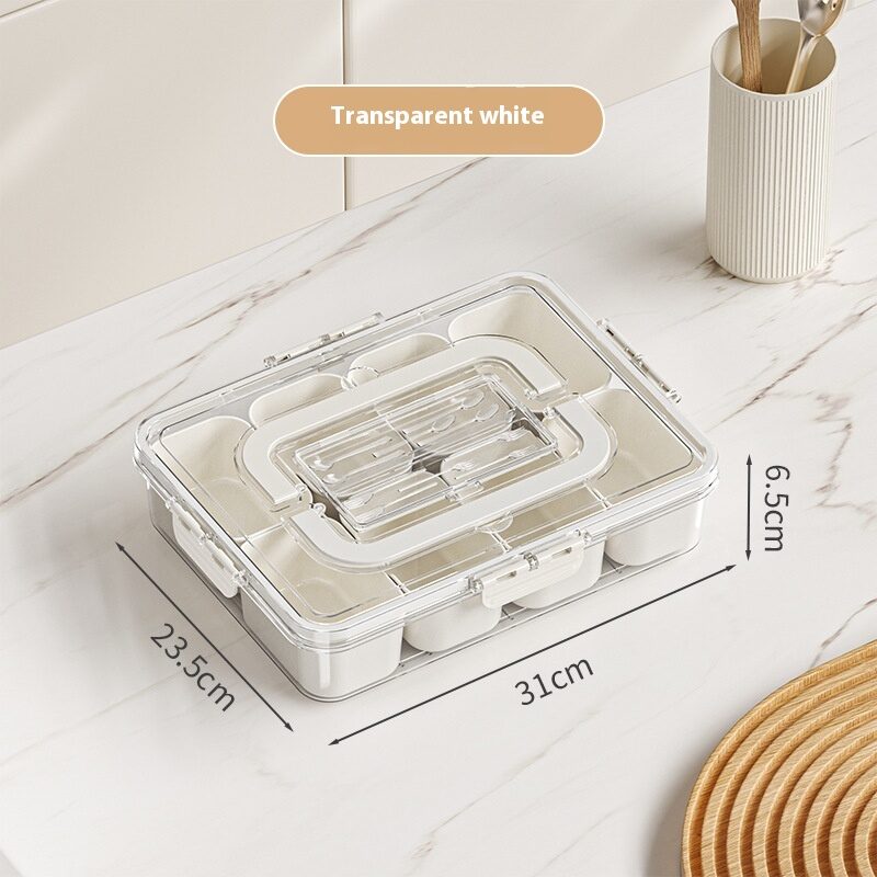 8 Grids Divided Serving Tray Fruits Snack Box