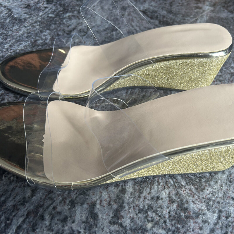 Summer Transparent Wedges Sandals Outdoor Fashion High Heel