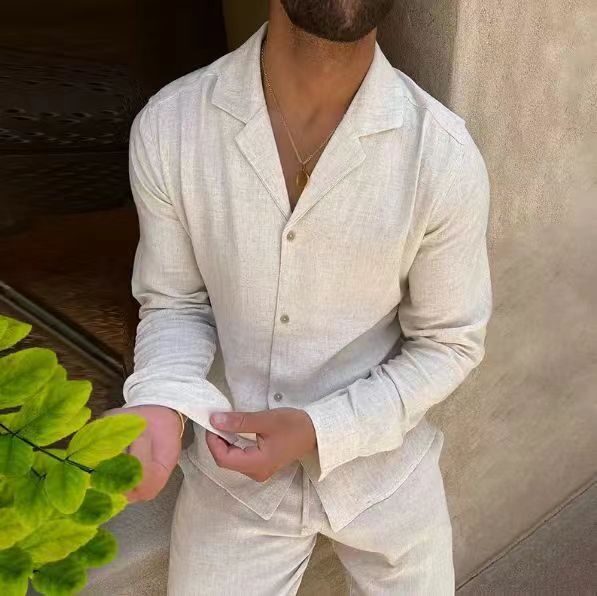 Casual Long-sleeved Suits Fashion Lapel Single-breasted Shirt Top
