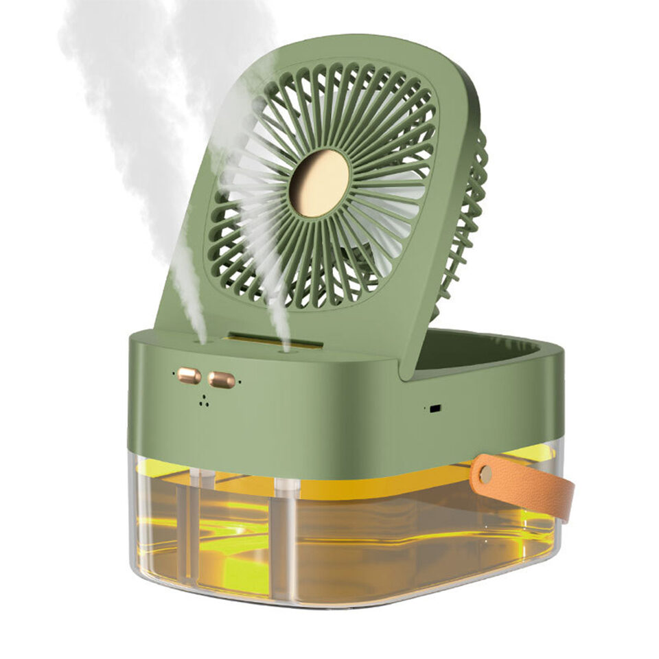 Humidifying Spray Fan Desktop Remote Control Timing Mini