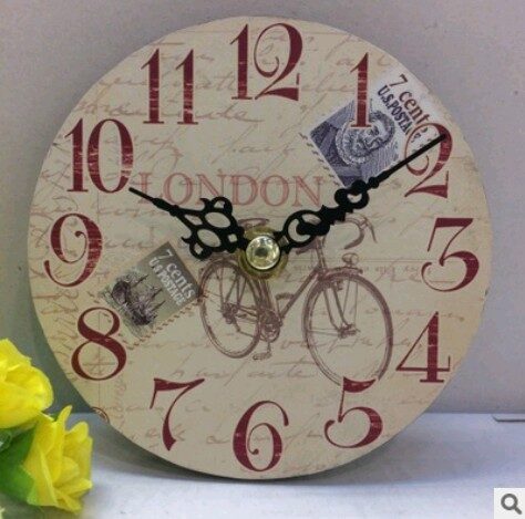 Home wooden table clock promotional gift