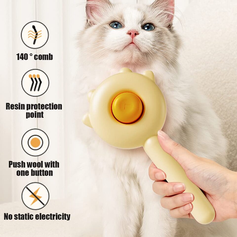 Pet Hair Cleaner Brush Cat Grooming With Release