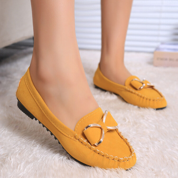 Fashion Bowknot Flats Shoes Women Casual Solid Loafers