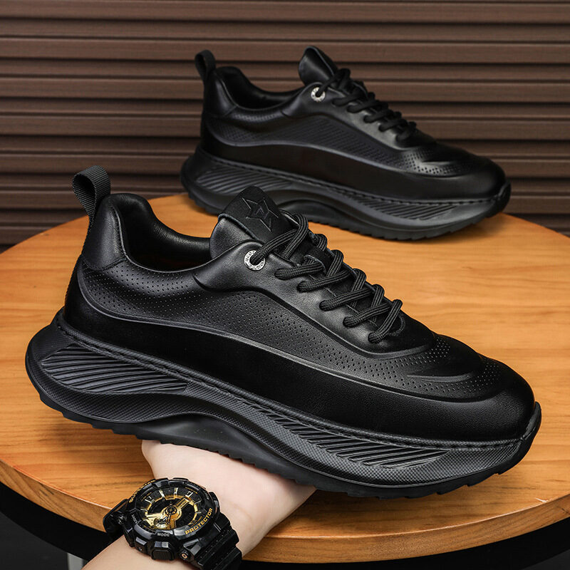 Men's Thick-soled Sports Shoes Casual Breathable Sneakers Lace-up