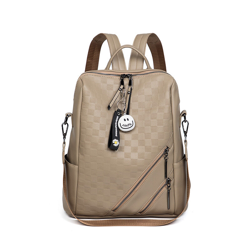 Fashion Checkerboard Backpack Casual Shoulder Bag All-match Shopping
