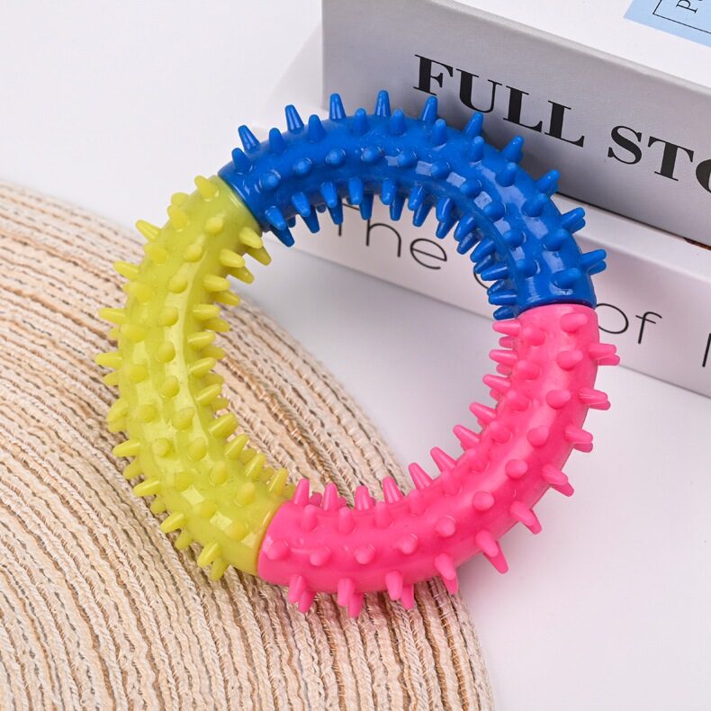 Dog Chew Toys Ring Teething Rubber Puppy Pet