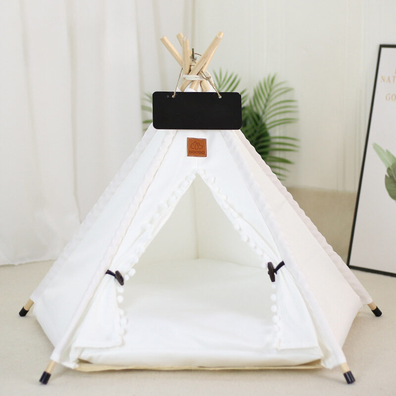 Pet Teepee Tent Dog Cat Bed Portable RWashable