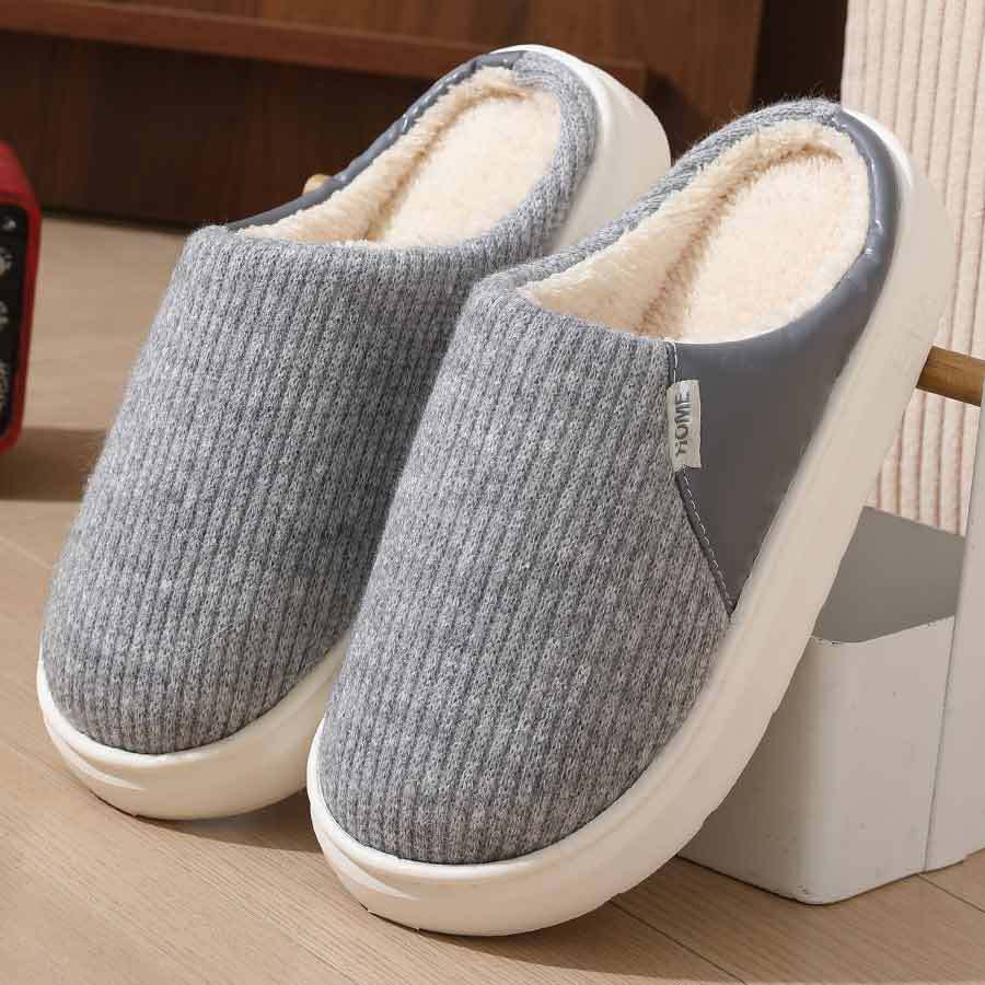 Winter Warm Plush Home Slippers Lightweight Thick Bottom