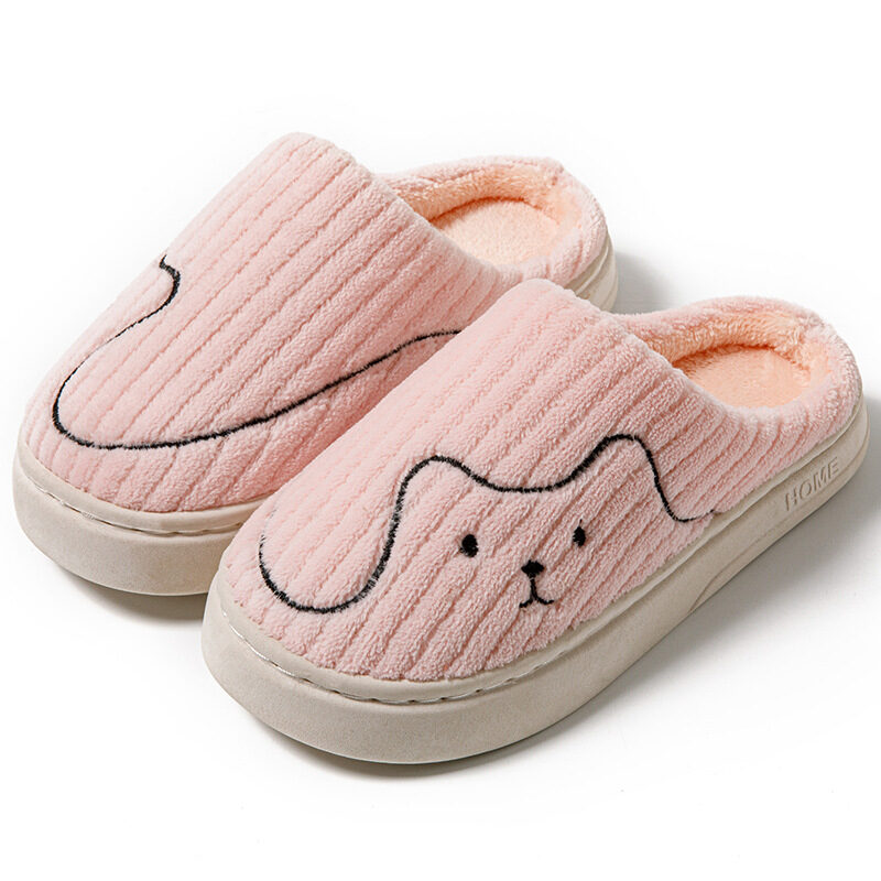 Striped Cat Slippers Indoor Couple Non-slip Floor Bedroom