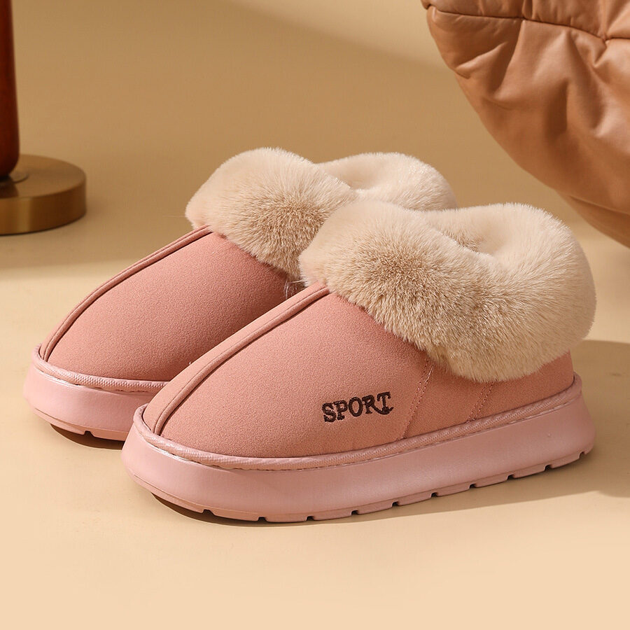 Plush Cotton Shoes For Women Winter Warm Home