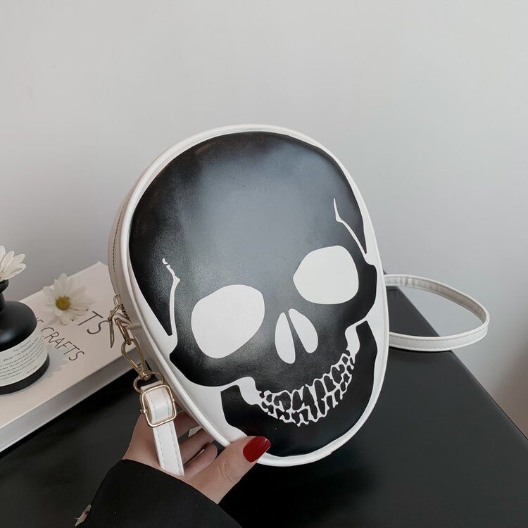 Halloween Skull Shoulder Bag Personality Funny Messenger Kids