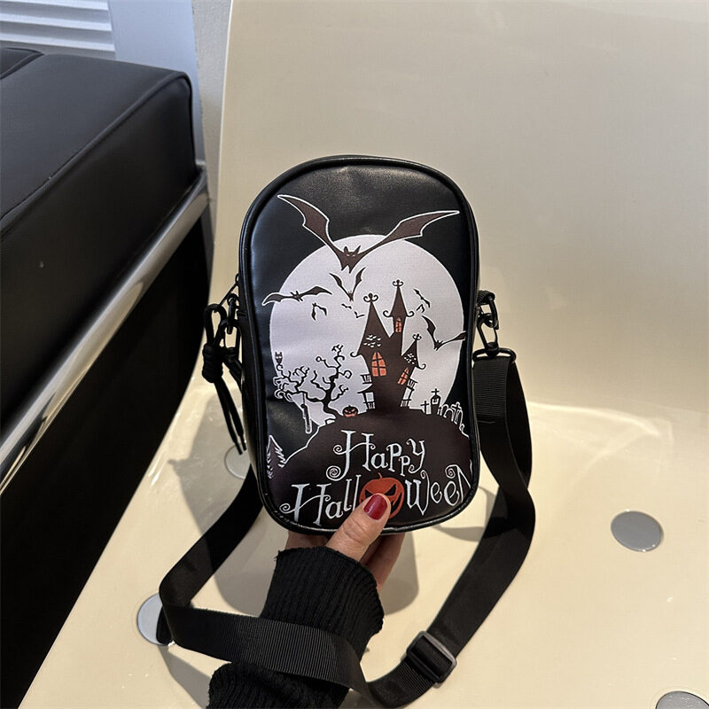 Halloween Graffiti Phone Bag Girls Funny Cartoon Pumpkin