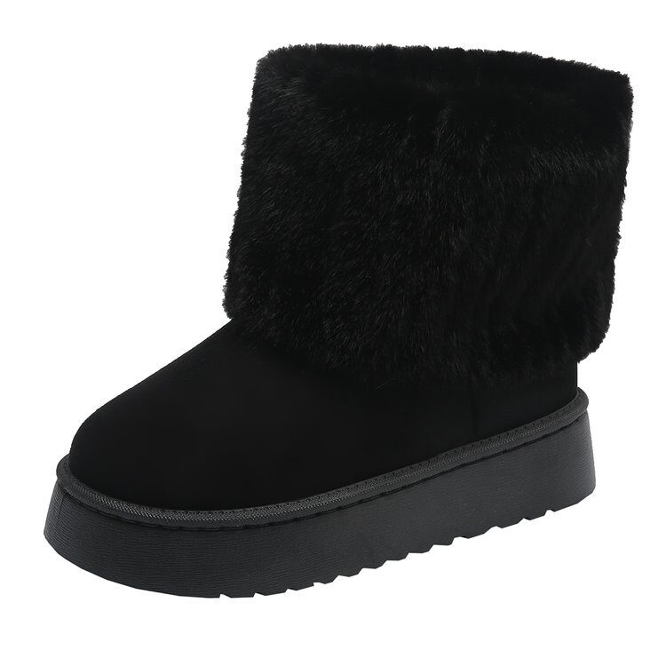 Thick-soled Plush Snow Boots Winter Warm Mid-tube Furry