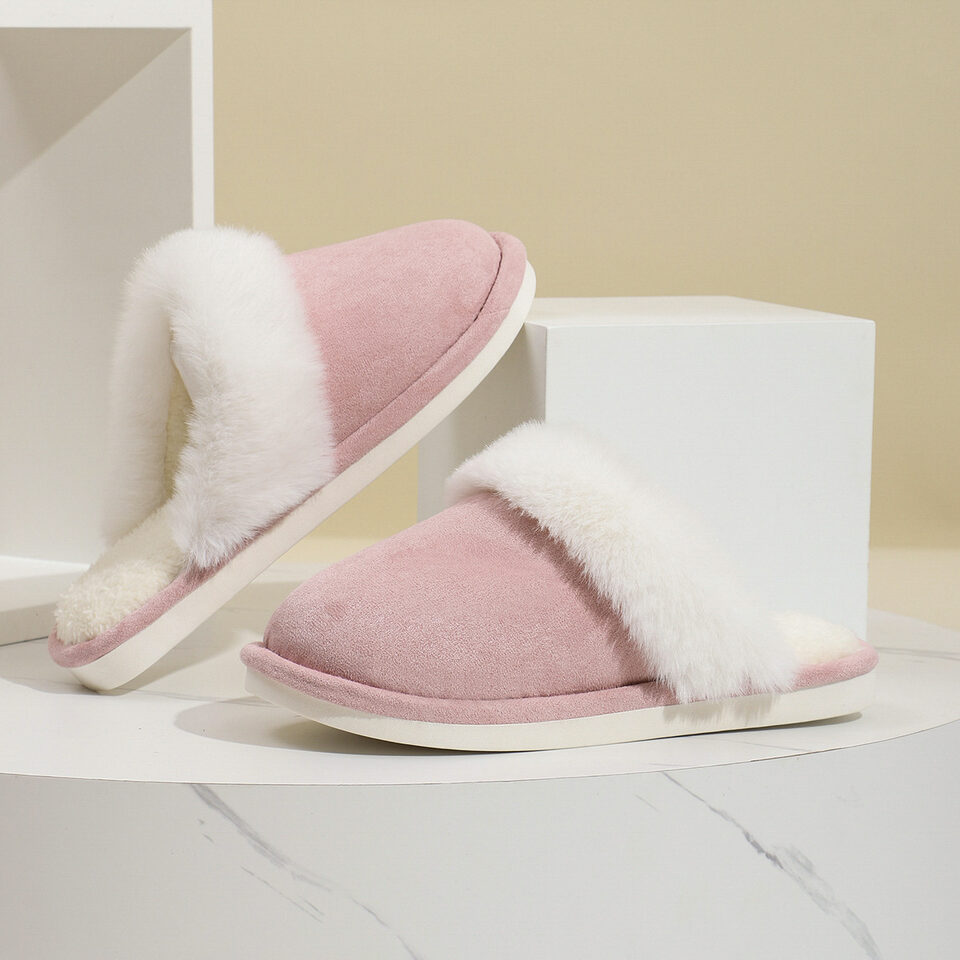 Winter Warm Plush Slippers Home Indoor Non-slip Bedroom