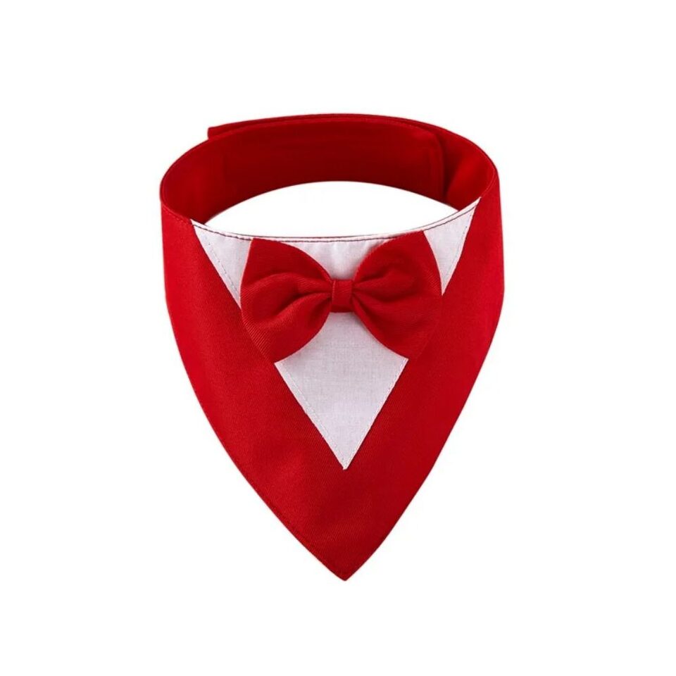 Pet Triangle Bib Bow Saliva Towel Collar Dog