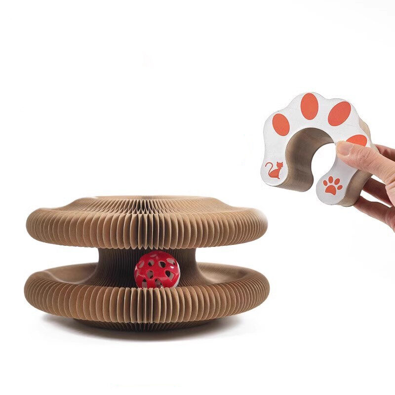 Cat Accordion Toy Kitty Kurlz Ball Scratch Pad