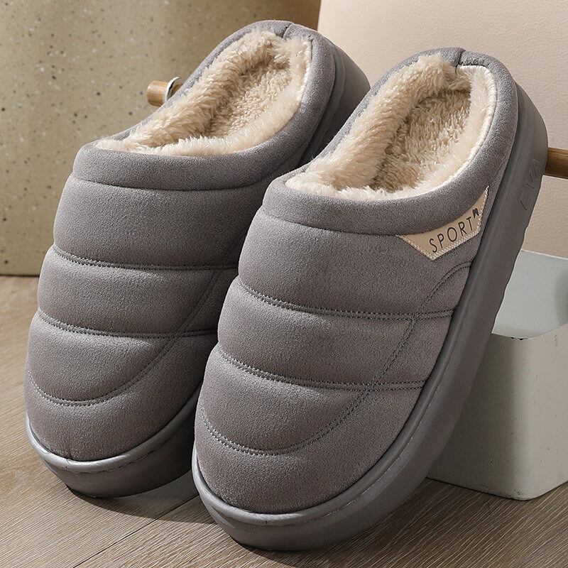 Fashion Solid Plush Slipper Winter Warm Indoor Floor