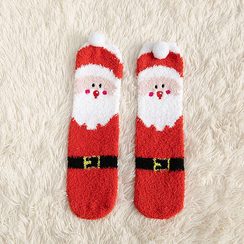 Child Christmas Socks Winter No-shedding Cute Elk Santa