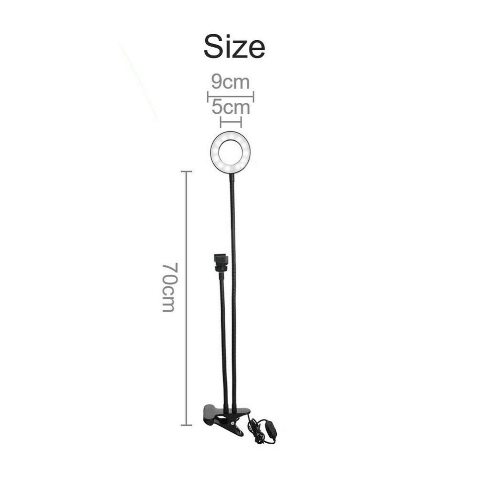 Ring Light Dimmable Lighting Phone Selfie Tripod Stand