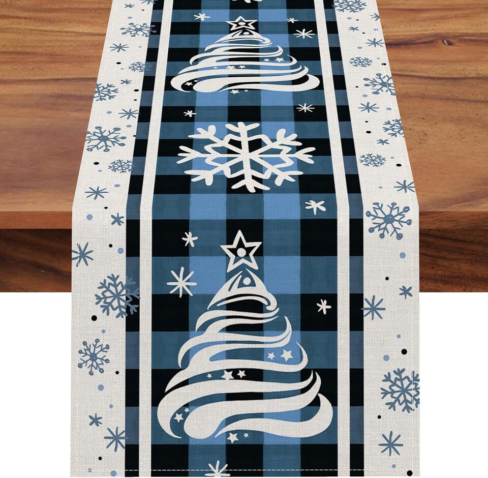 Christmas Trees Merry Xmas Table Runner