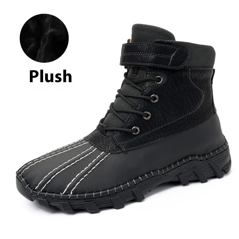 Winter Fleece Lace-up Snow Boots For Men Women