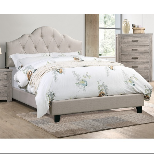 Contemporary 1pc Queen Size Bed Adjustable HB Light
