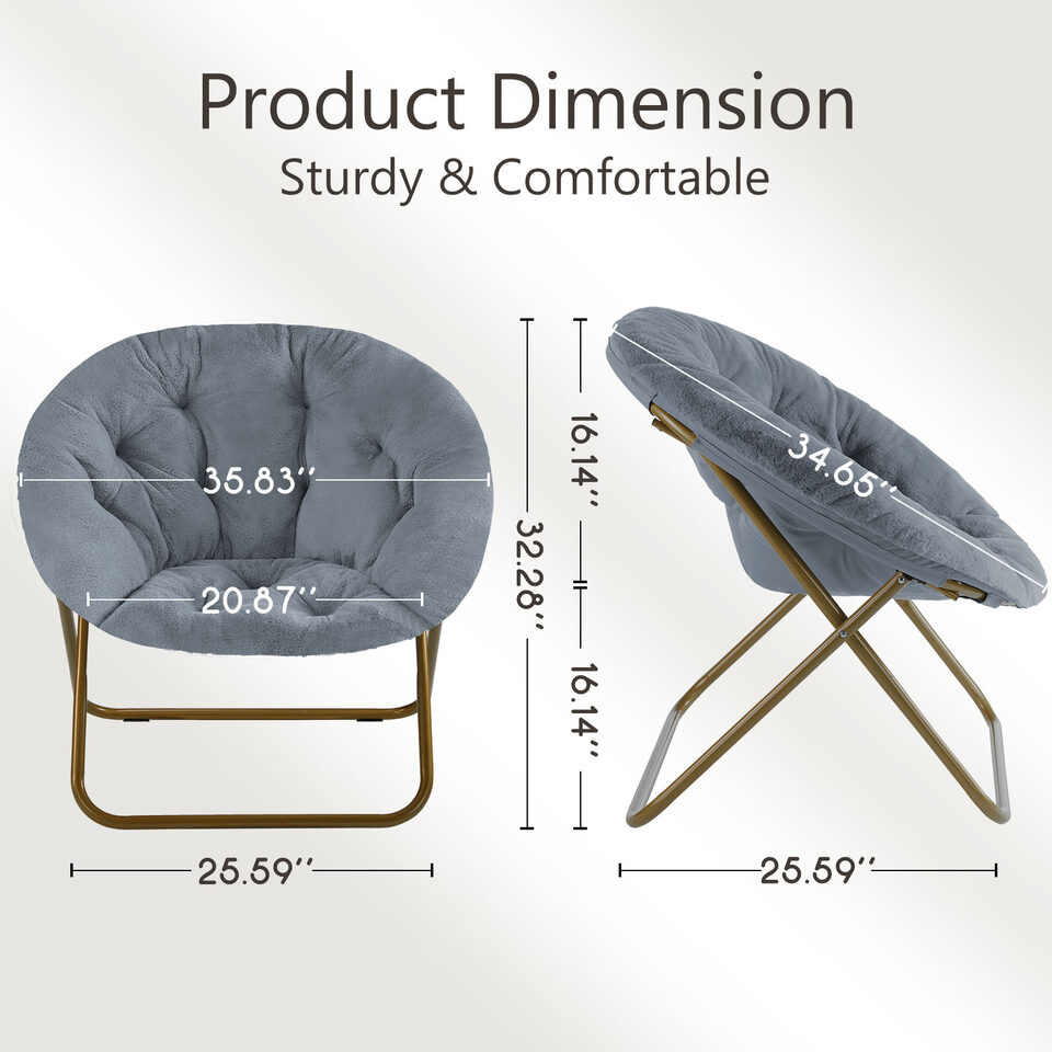 Comfortable Disc Chairs Faux Fur Furniture Bedroom Living