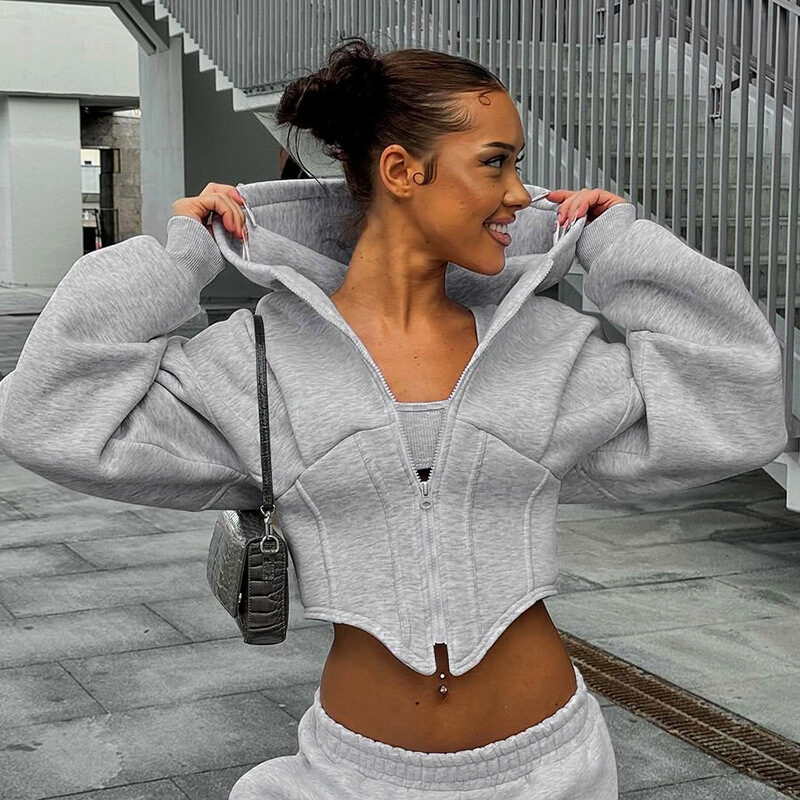 Zipper Hoodie Cardigan Y2K Ins Fashion Street Long
