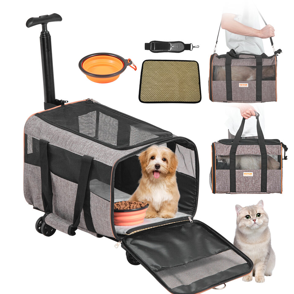 Vevor Cat Carrier With Wheels