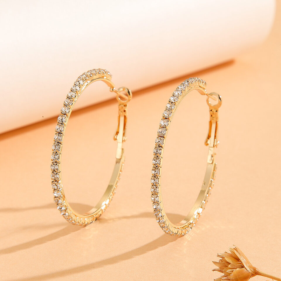 1 Pair European And American Zircon Inlaid Princess