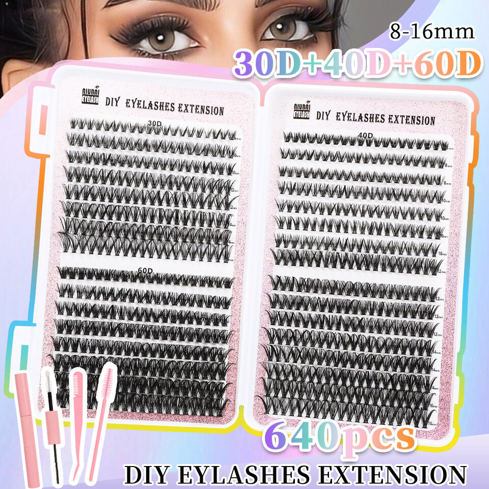32 Rows Of Eyelashes Book Cluster 640 Segmented